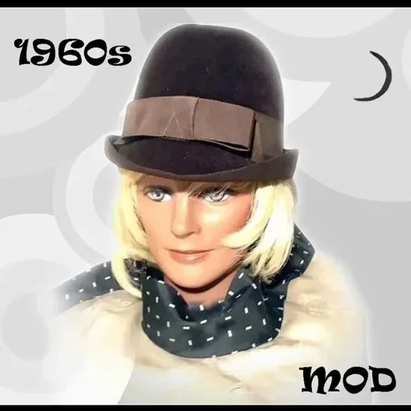 Vintage | Accessories | Vintage Mod Brown Hat Fur Felt For  display picture 1